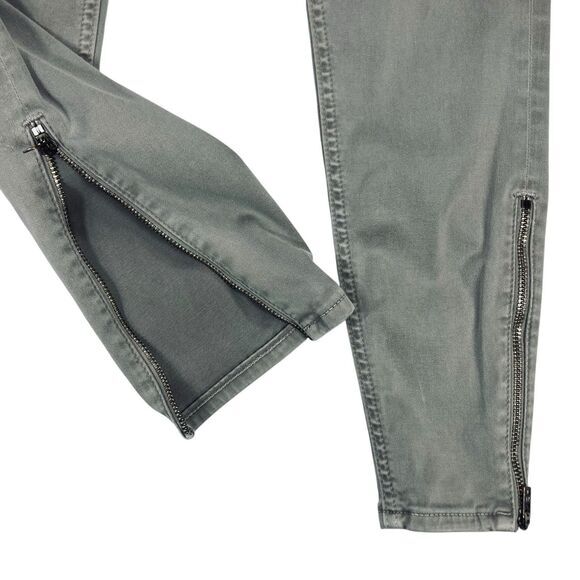 Jimmy Taverniti Jeans Womens Size 26 Gray Distressed Stretchy Retro Ankle Zip - Picture 5 of 16